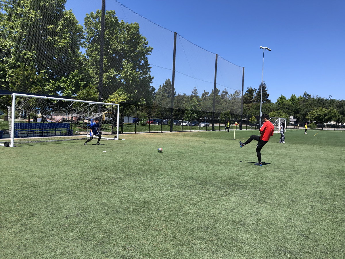 Penalty kick during the Hehe match
