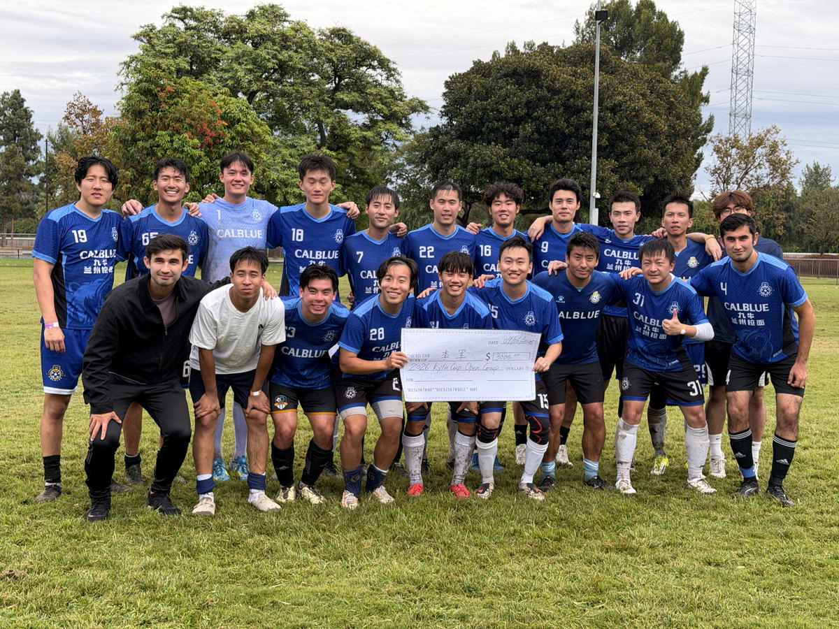 CalBlue team together after the 2026 Kylin Cup third-place match