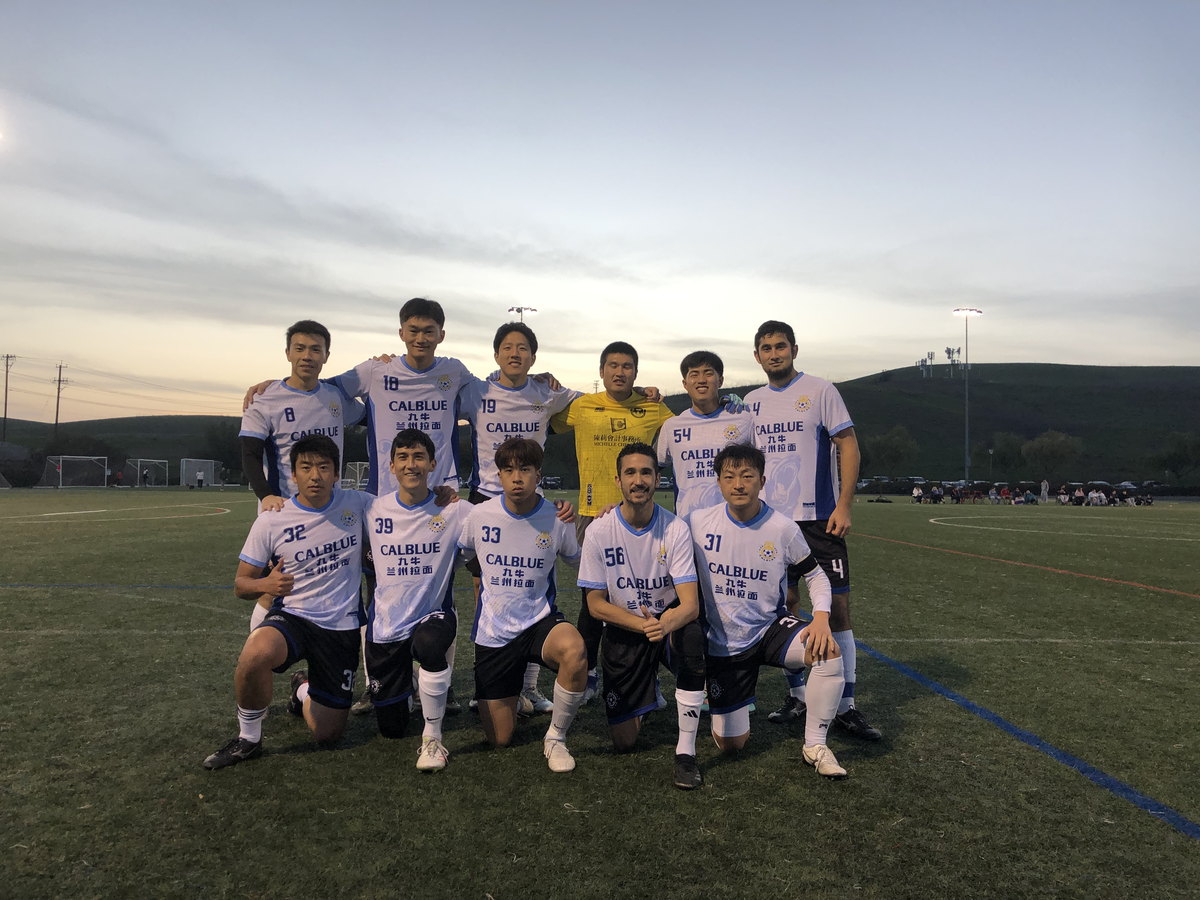 CalBlue team before the UPSL California Cup match against San Ramon FC